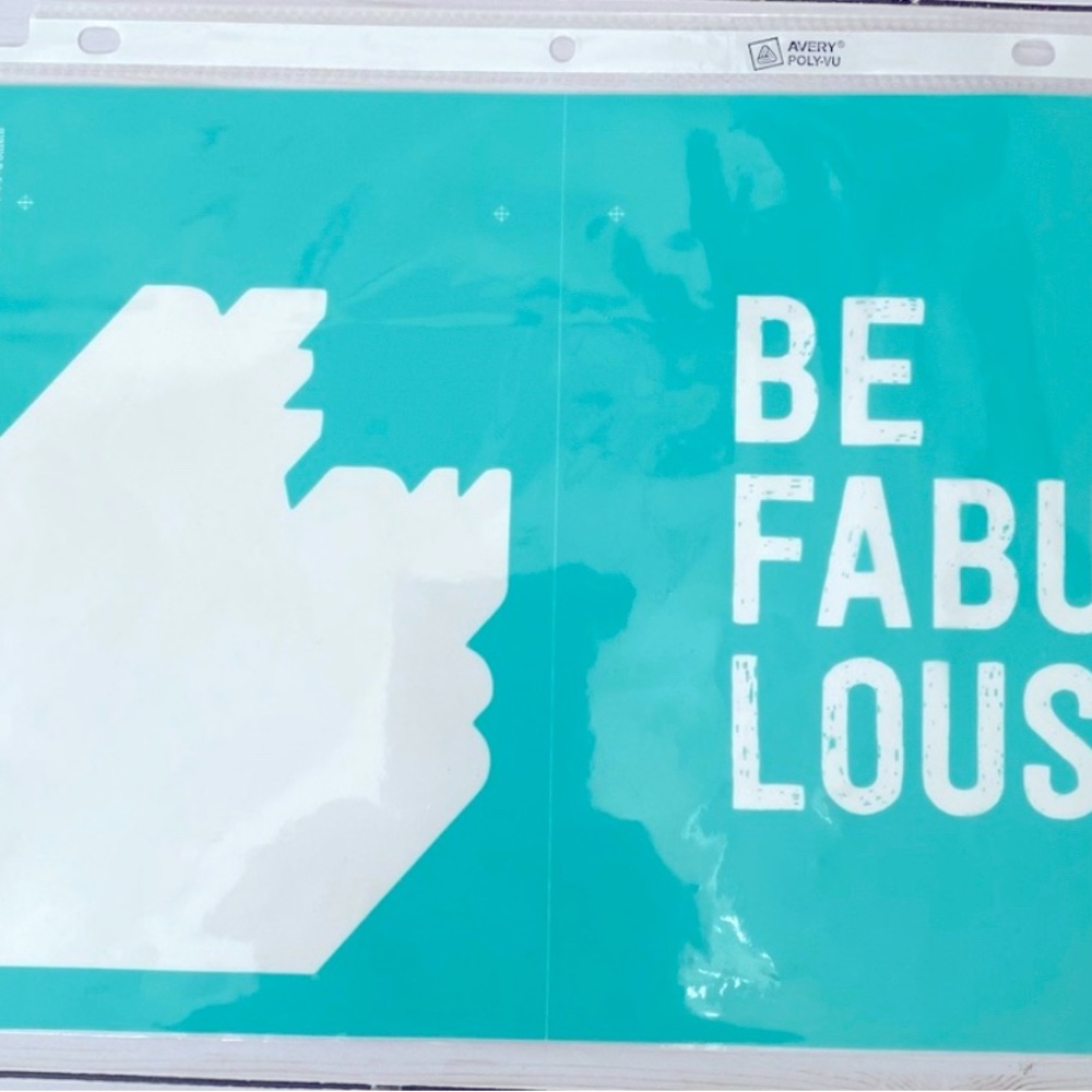 Chalk Couture “Be Fabulous “ Brand New silk screen transfer.